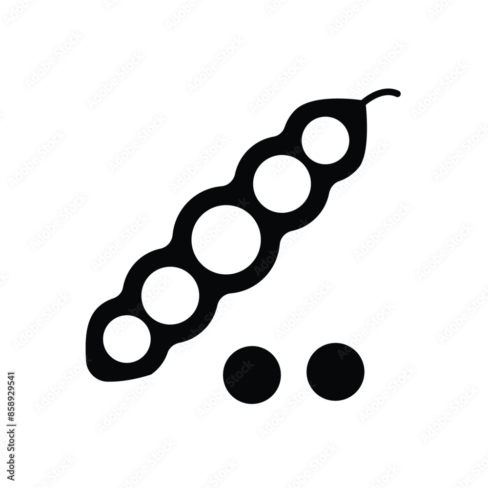 Green beans vector icon