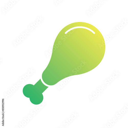 Chicken leg vector icon