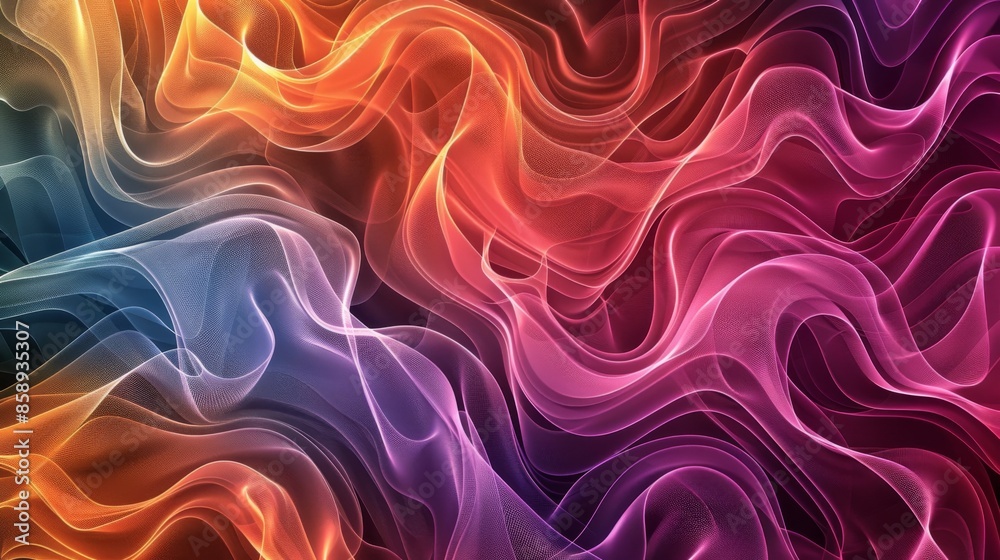 Obraz premium Abstract Swirling Pattern of Colorful Smoke