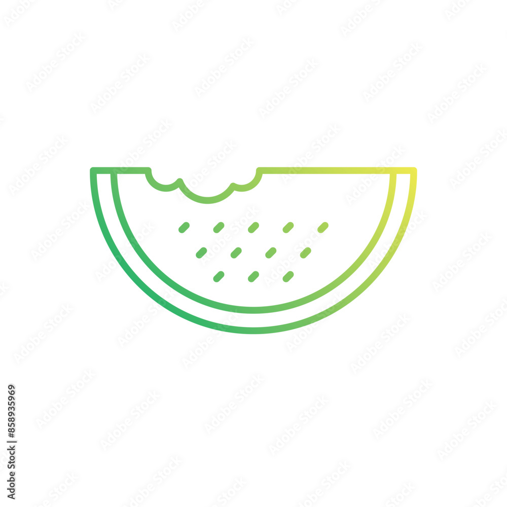 Fototapeta premium Watermelon vector icon