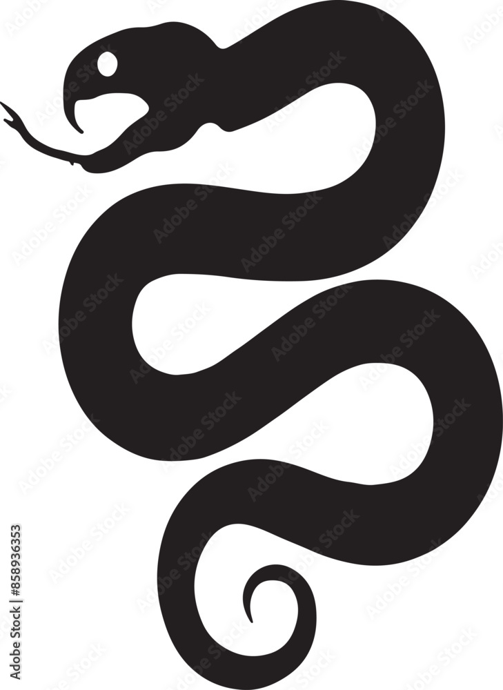 Fototapeta premium Snake tattoo design silhouette vector art work EPS file
