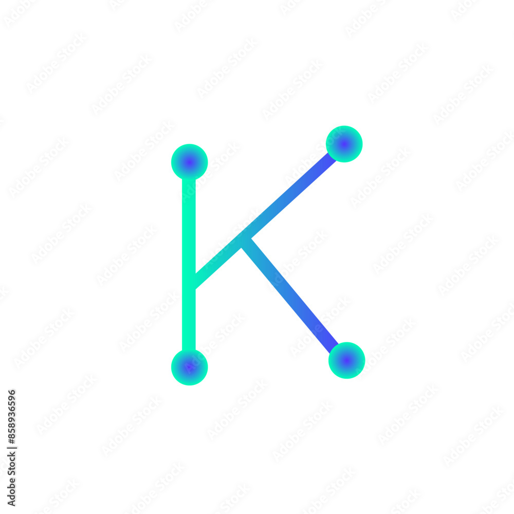 k alphabet tech logo gradient vector eps k alphabet tech logo gradient vector eps