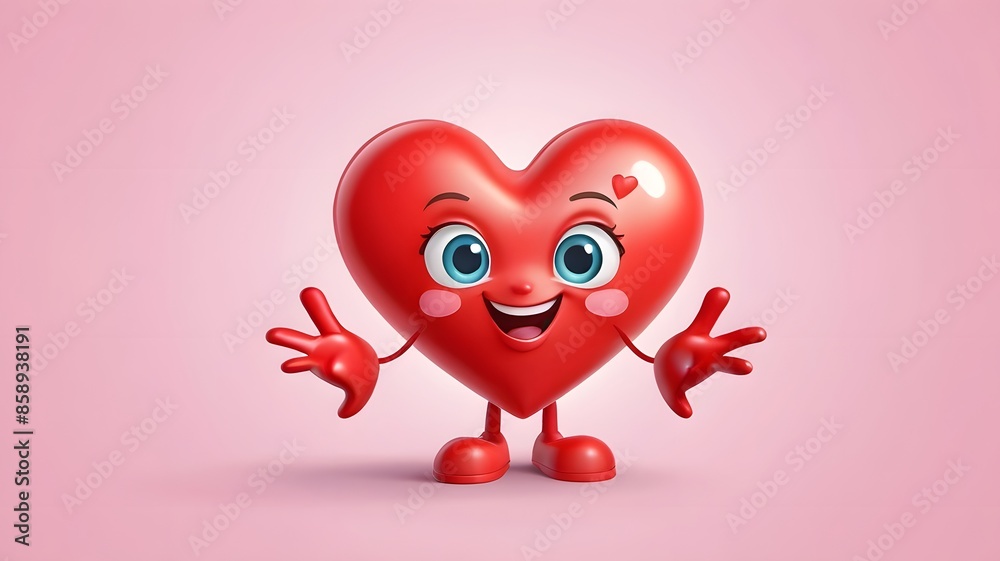 3D Heart Emoji Character: Vibrant, Expressive, and Playful 3D Heart Emoji Character: Vibrant, Expressive, and Playful