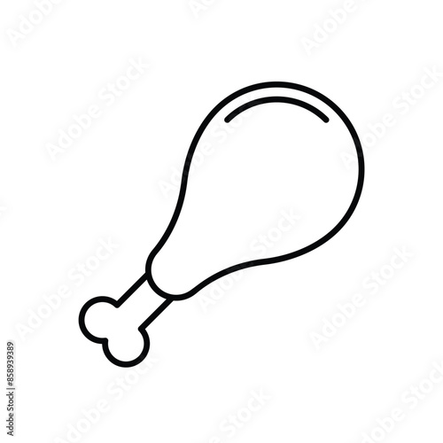 Chicken leg vector icon