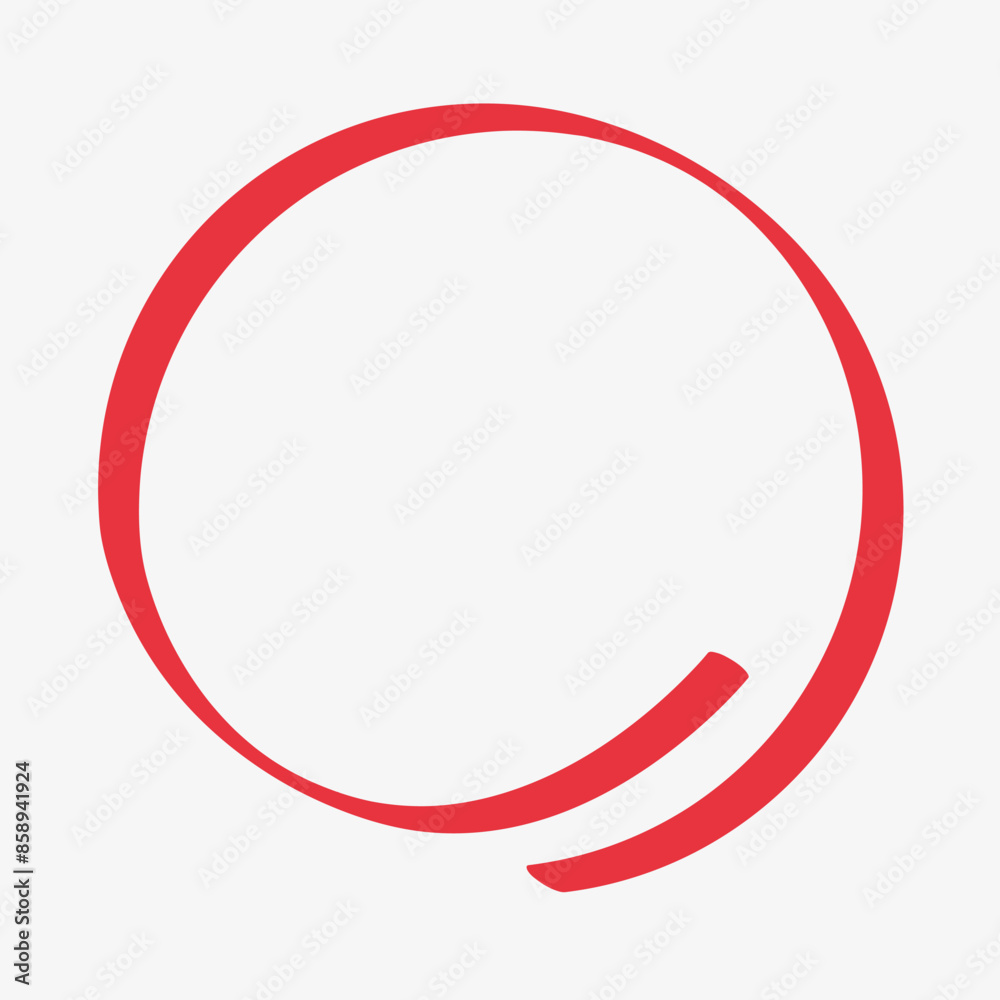 Red circle pen draw. Highlight pencil check. Message text buble. Vector illustration on white background Red circle pen draw. Highlight pencil check. Message text buble. Vector illustration on white background
