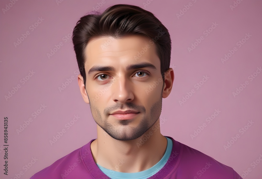 Positive man on clean background