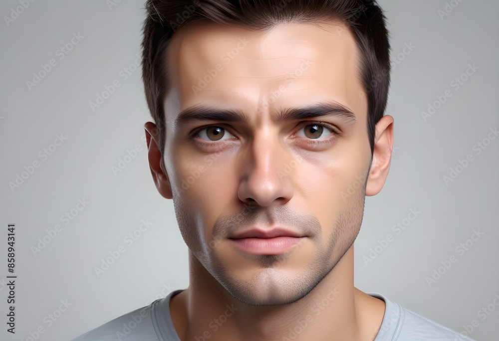 Positive man on clean background Positive man on clean background