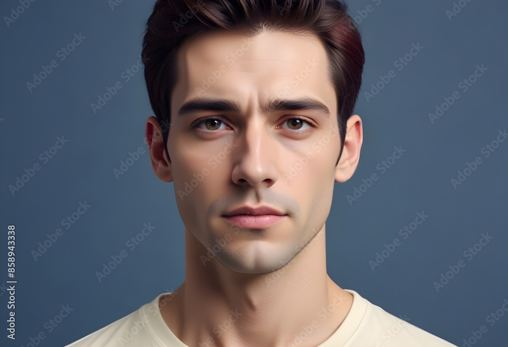 Positive man on clean background Positive man on clean background