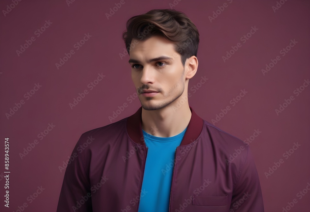 Positive man on clean background Positive man on clean background