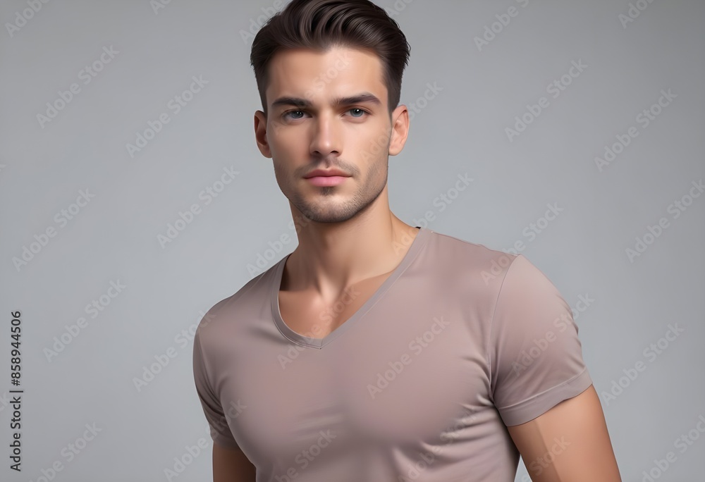 Positive man on clean background Positive man on clean background