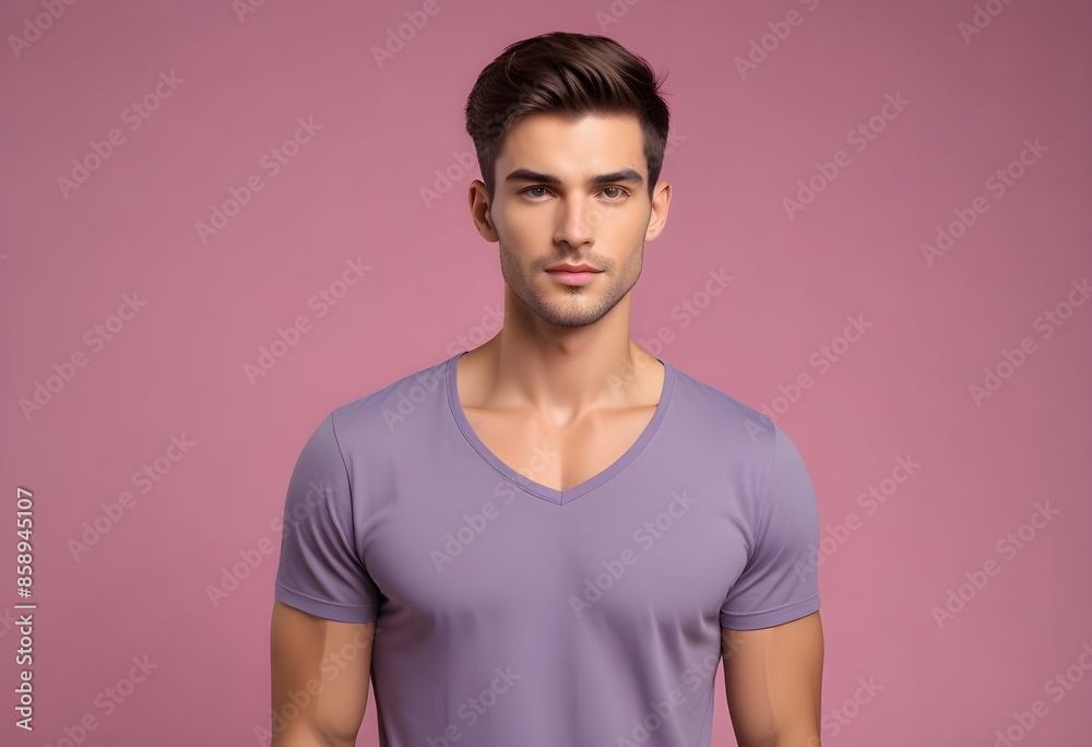 Positive man on clean background Positive man on clean background