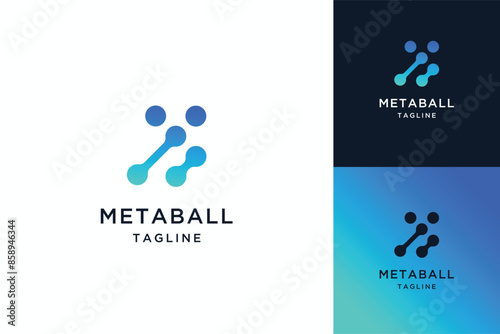 Metaball dot vector  logo design inspiration 