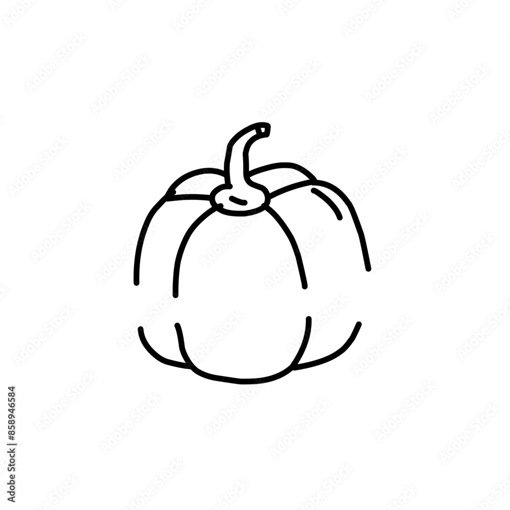 Handdrawn pumpkin outline Handdrawn pumpkin outline
