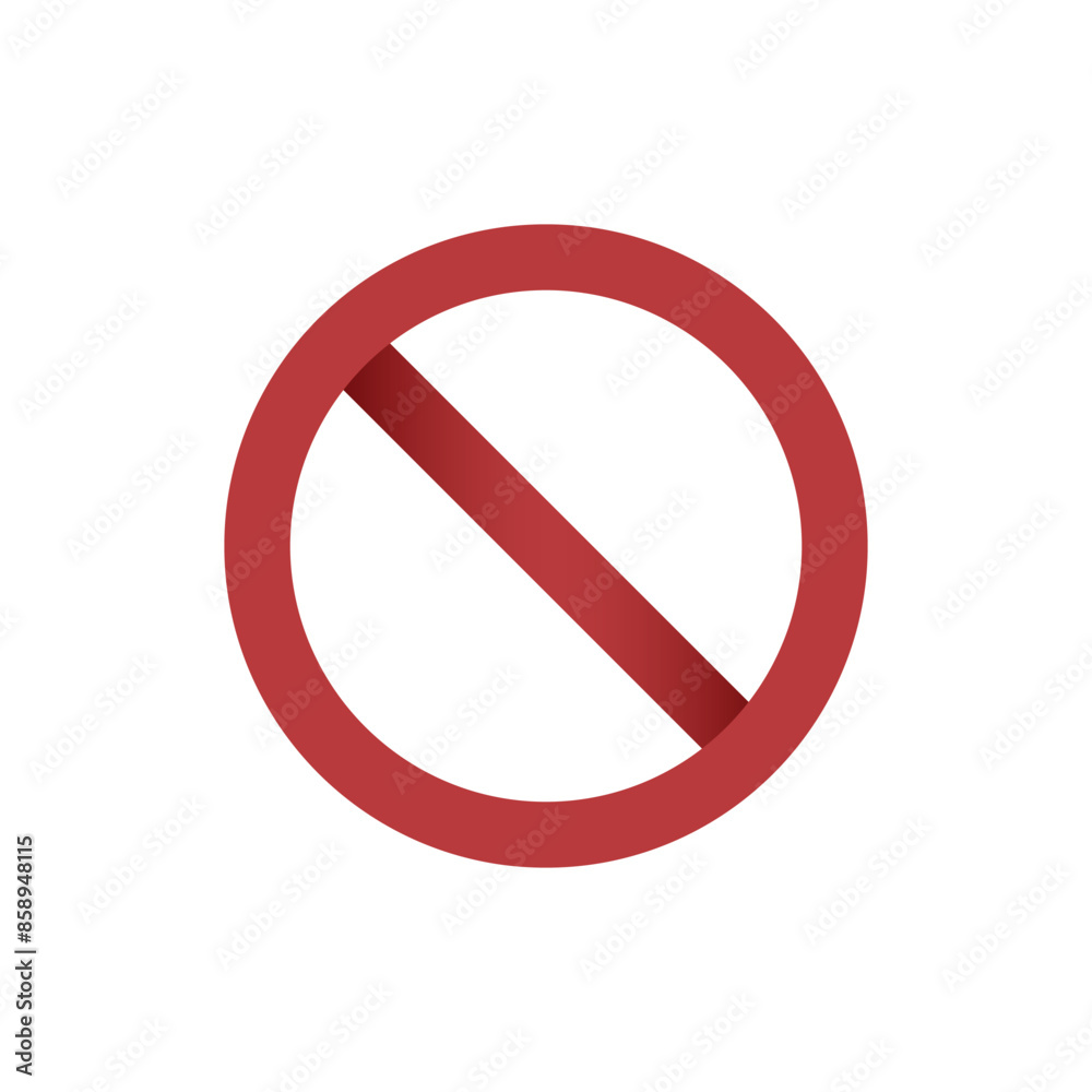 No red symbol sign vector.
