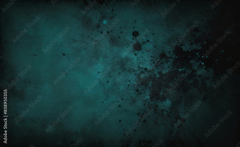 Obraz premium Seamless Glowing green black blue grainy background dark noise texture banner poster backdrop design copy space. Dark matte background with space for design. Toned fabric surface. Template. Empty