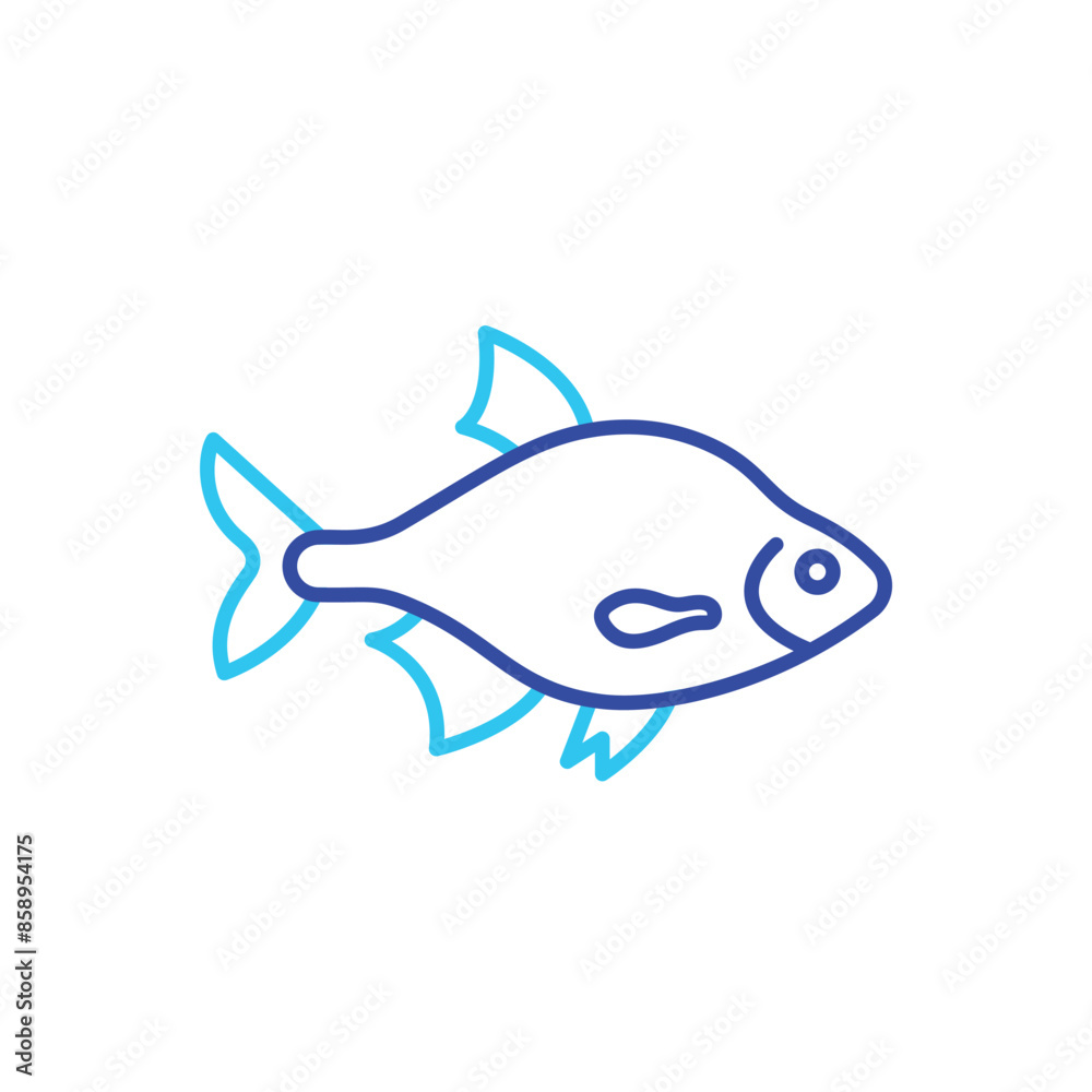Obraz premium Fish vector icon