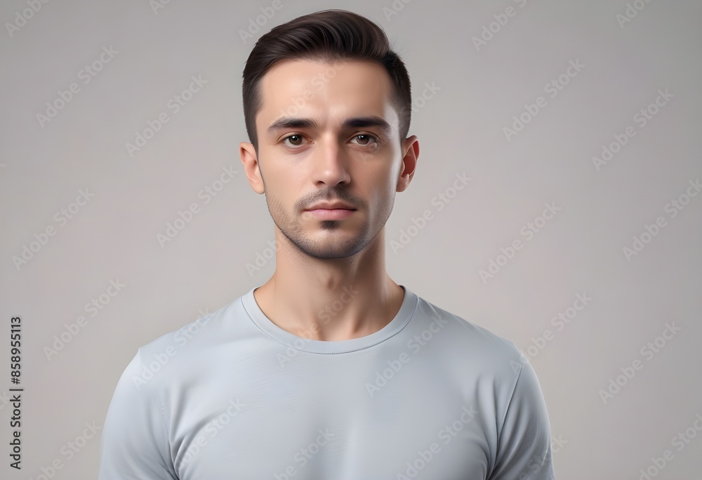 Obraz premium Positive man on clean background
