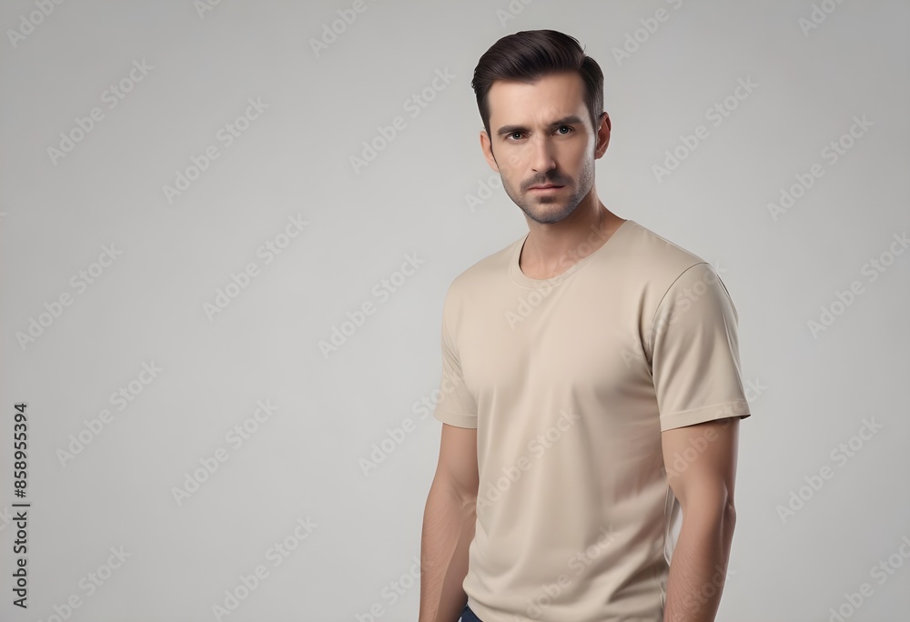 Positive man on clean background