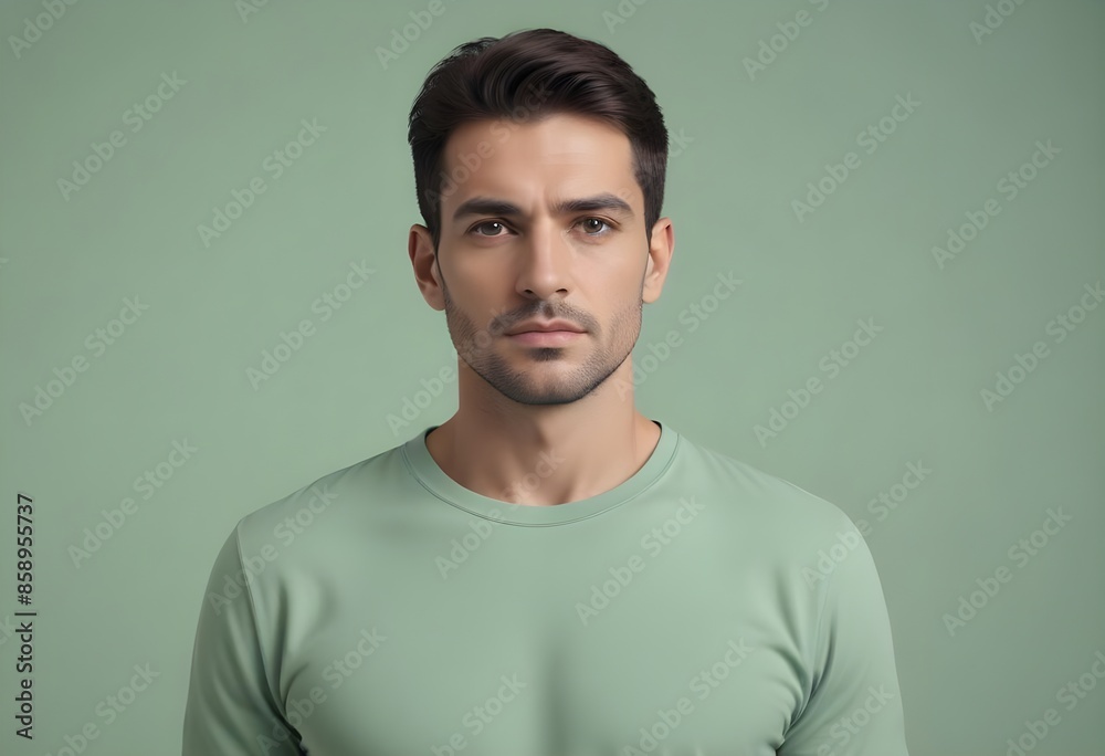 Positive man on clean background Positive man on clean background