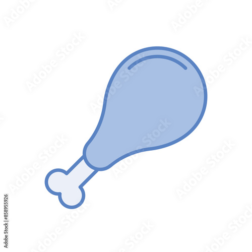 Chicken leg vector icon