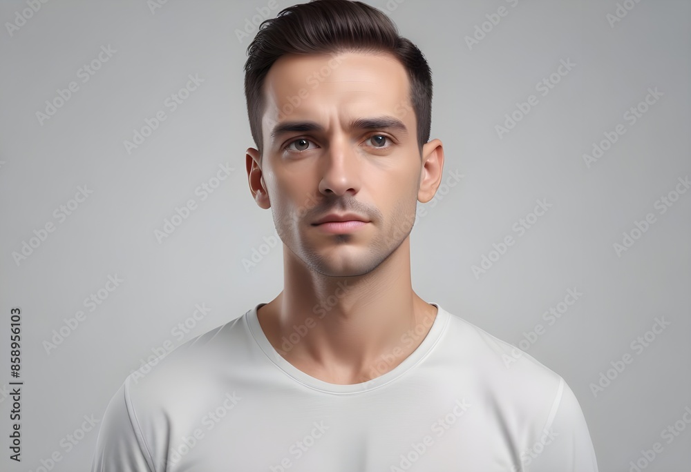 Positive man on clean background Positive man on clean background