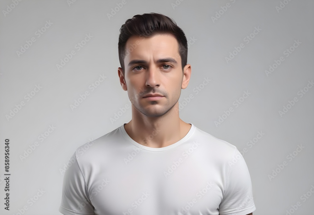 Positive man on clean background Positive man on clean background