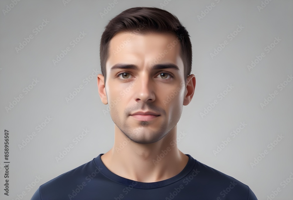 Obraz premium Positive man on clean background