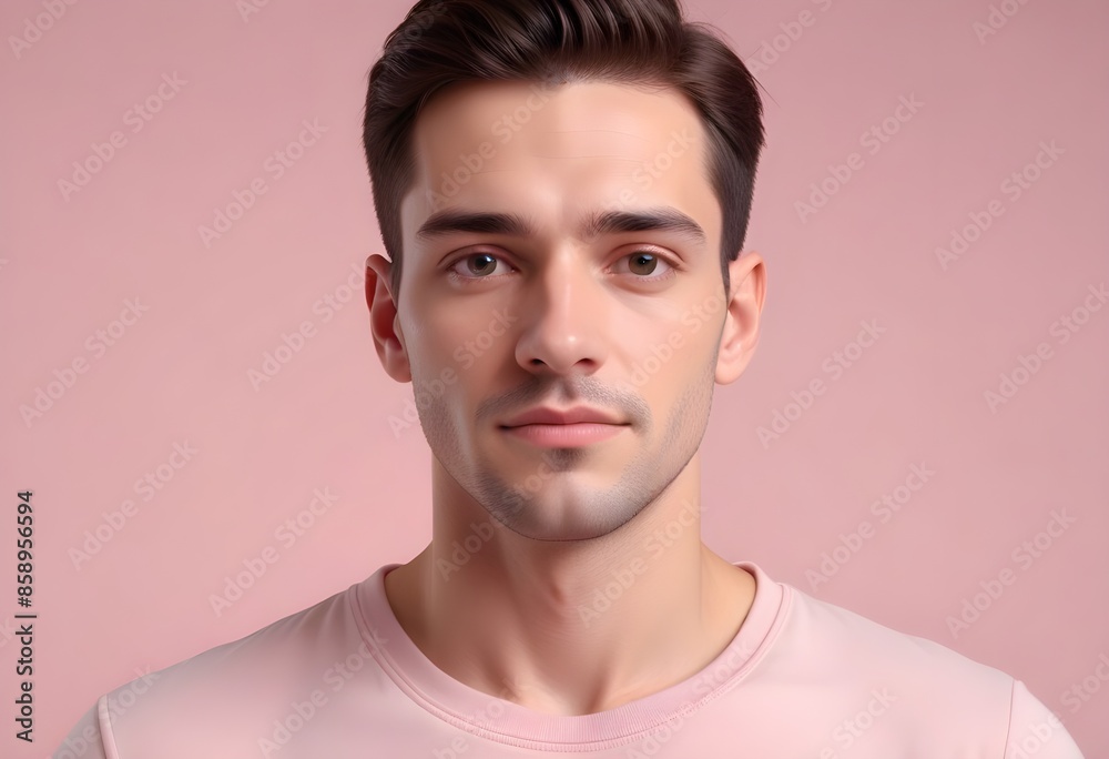 Positive man on clean background Positive man on clean background
