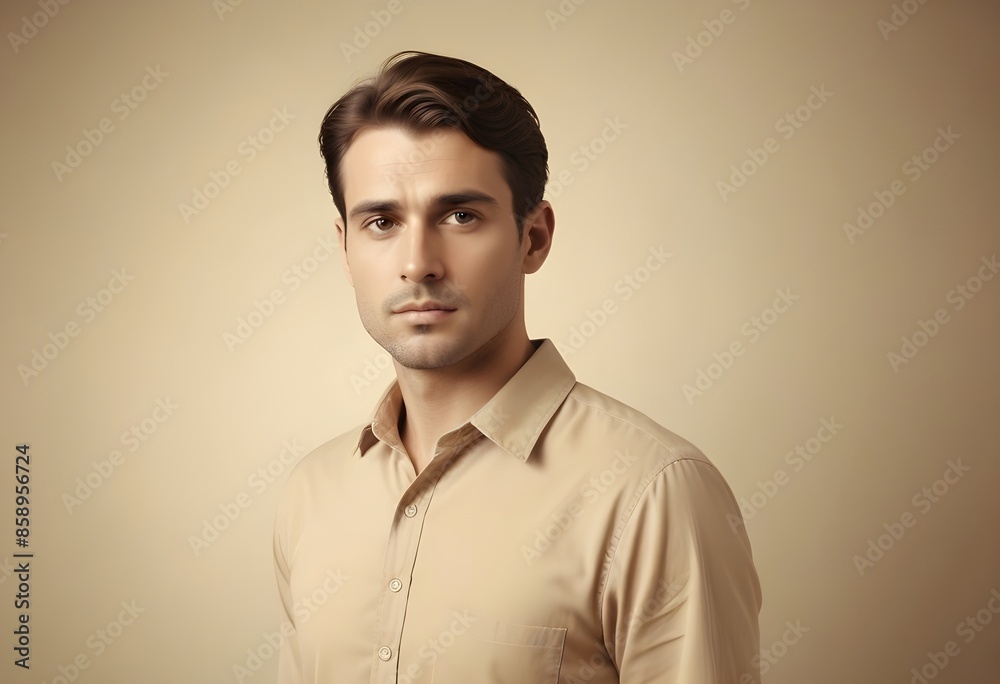 Positive man on clean background Positive man on clean background