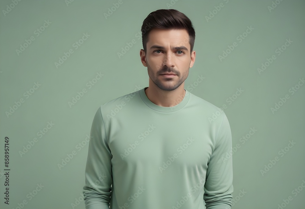 Positive man on clean background Positive man on clean background