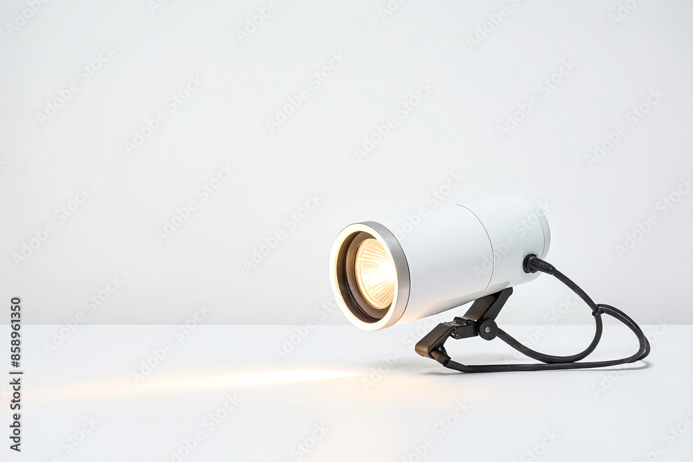 White spotlight on a white background White spotlight on a white background
