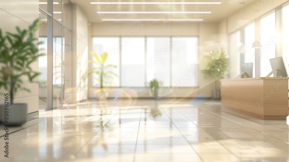 Fototapeta premium Bright and Spacious Office Lobby