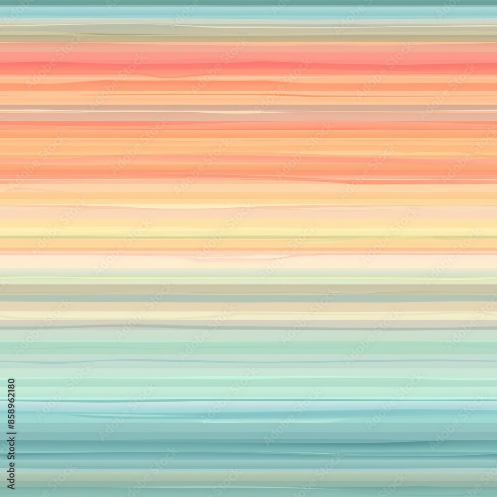 This image showcases a digital painting featuring horizontal stripes in a variety of pastel shades, including pink, peach, yellow, green, and blue. The lines are thick and smooth, creating a gentle an This image showcases a digital painting featuring horizontal stripes in a variety of pastel shades, including pink, peach, yellow, green, and blue. The lines are thick and smooth, creating a gentle an