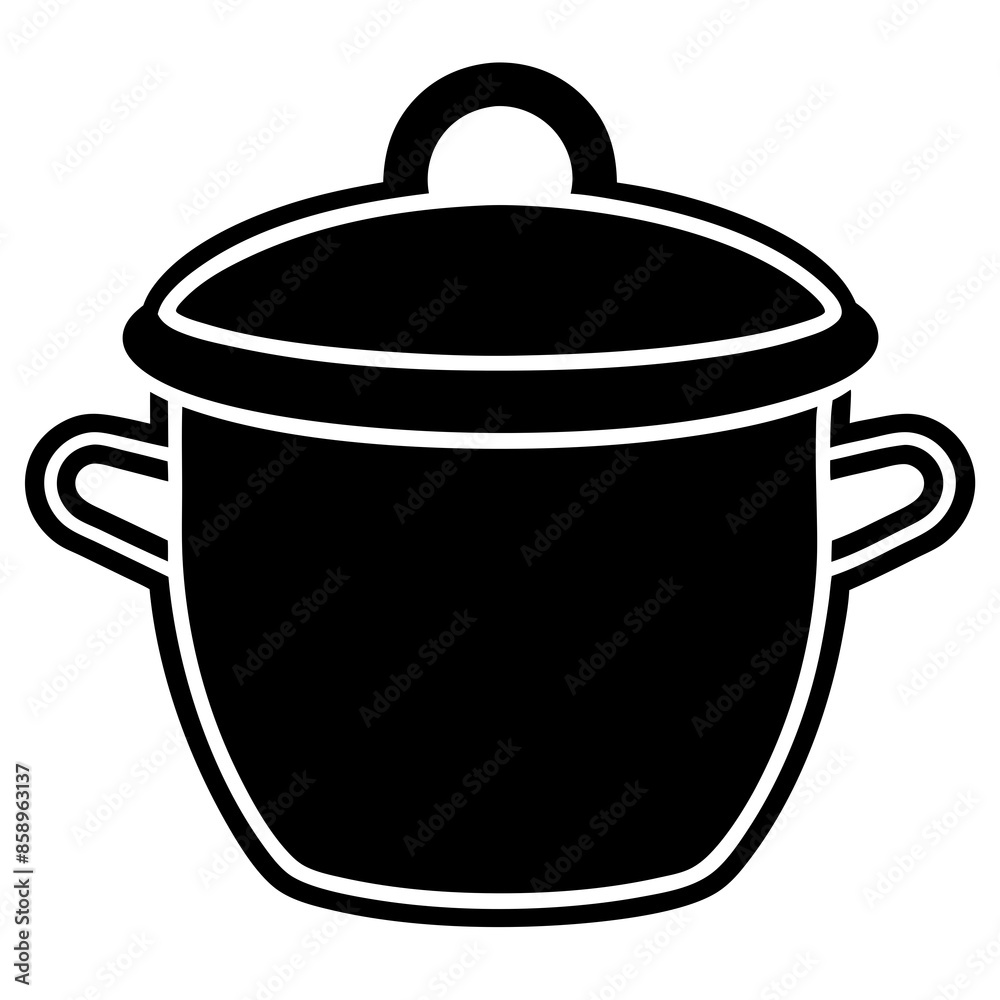 vector pot icon silhouette illustration.