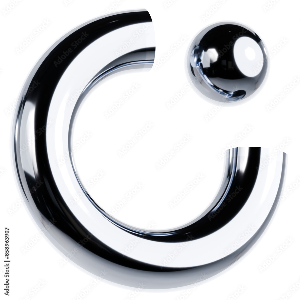 3D Shiny Metallic Icon Illustration 3D Shiny Metallic Icon Illustration