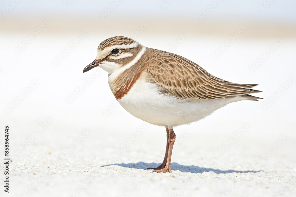Close-up of a Kentish Plover on a sandy beach Close-up of a Kentish Plover on a sandy beach