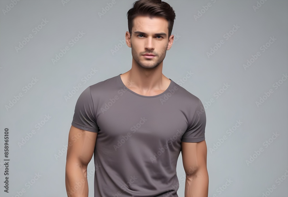 Positive man on clean background Positive man on clean background