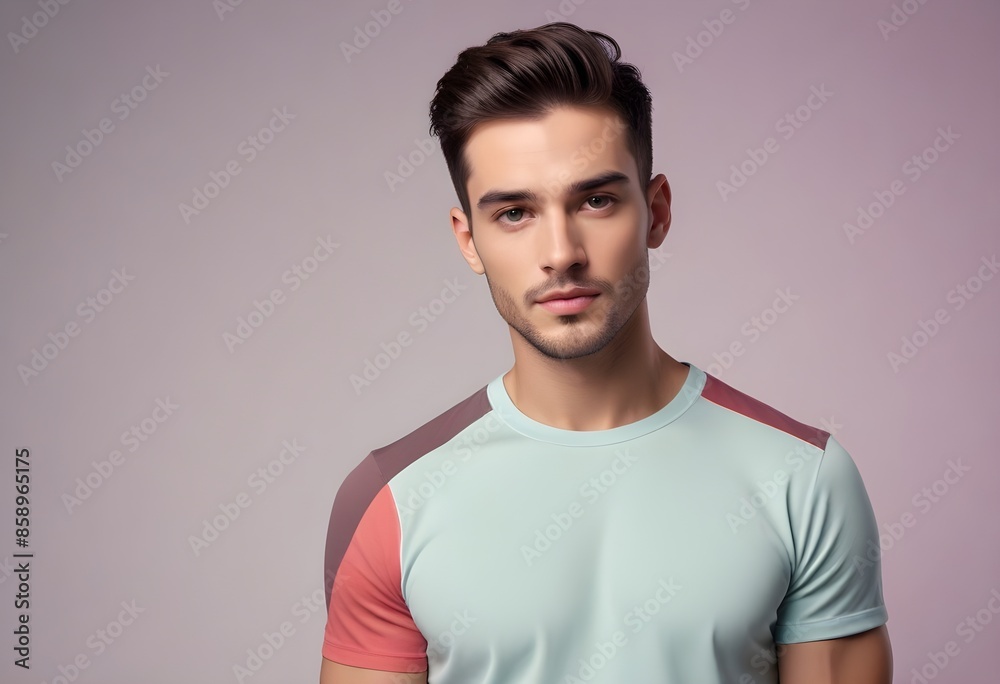Positive man on clean background
