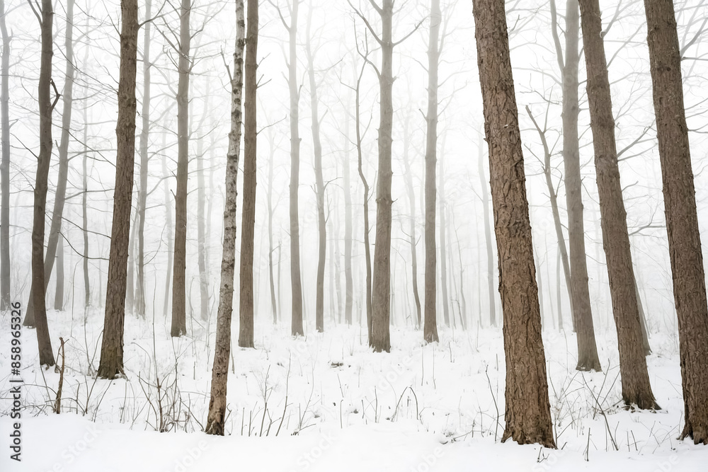 Obraz premium Misty Winter Forest