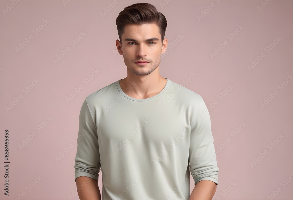 Positive man on clean background