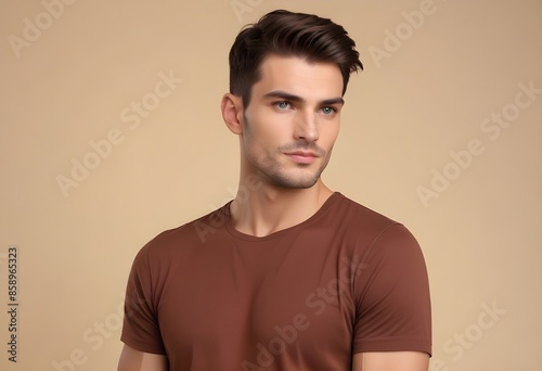 Positive man on clean background