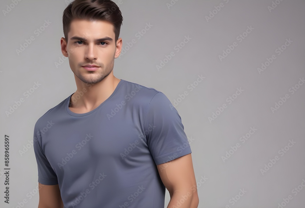 Positive man on clean background Positive man on clean background