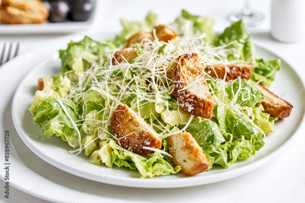 Caesar Salad with Croutons and Parmesan Cheese Caesar Salad with Croutons and Parmesan Cheese