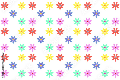 Fabric Pattern floral style Colorful Blooms Flower Power Rainbow Petals Floral Fantasy Blooming Brilliance