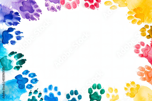 Animals Footprint Border Frame