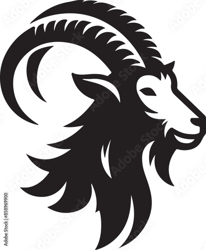 Wallpaper Mural Goat icon logo vector illustration silhouette art Torontodigital.ca