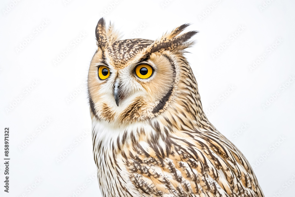 Close-up of an Owl's Head and Eyes Close-up of an Owl's Head and Eyes