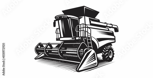 Combine Harvester vector illustration 