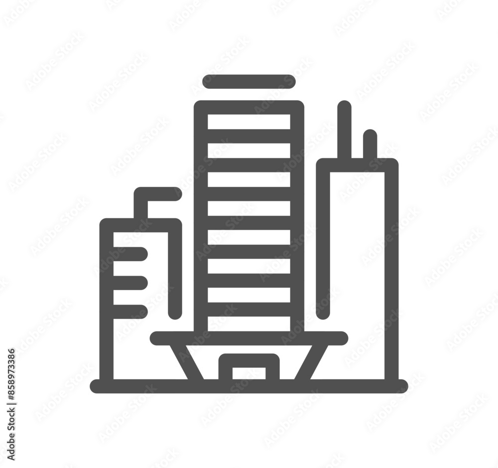 Buildings related icon outline and linear vector.
Buildings related icon outline and linear vector.