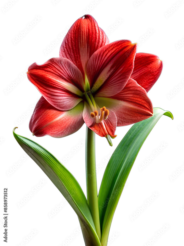 amaryllis blossom isolated on background